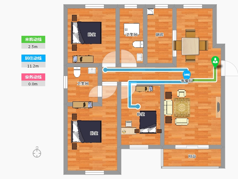 河北省-邯郸市-昊辉壹品-80.93-户型库-动静线