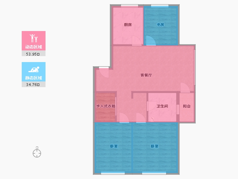 辽宁省-丹东市-汉林首府-80.98-户型库-动静分区