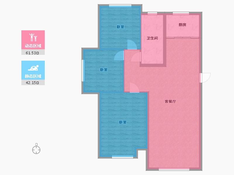 辽宁省-大连市-中国铁建海语城-94.57-户型库-动静分区