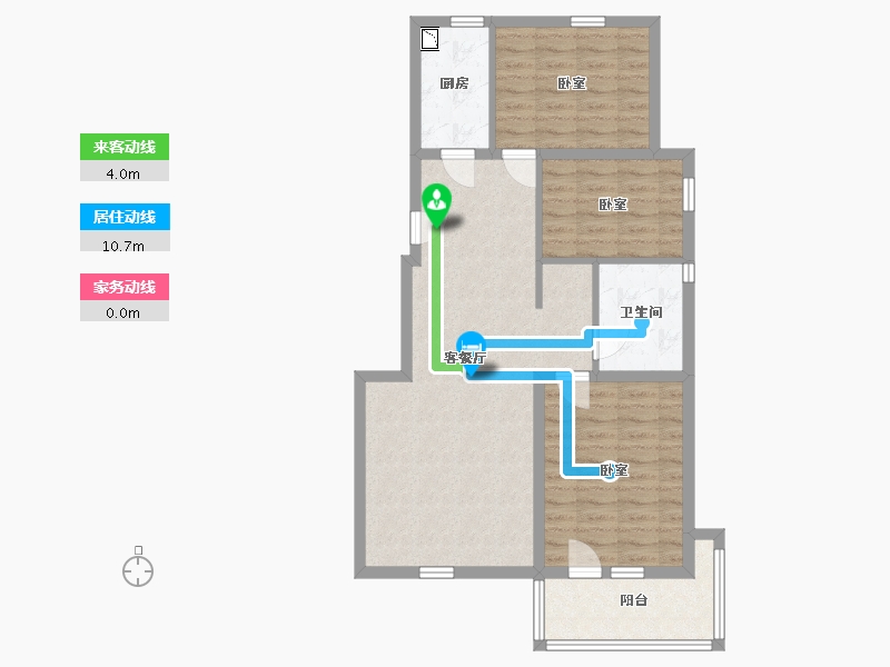 辽宁省-鞍山市-宝居朗庭国际-84.17-户型库-动静线