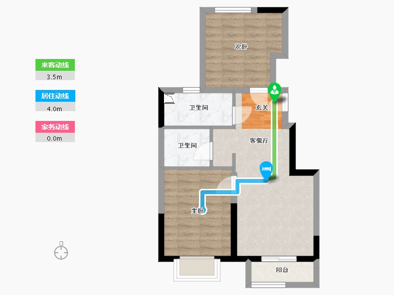 河北省-廊坊市-万科新都荟-52.53-户型库-动静线