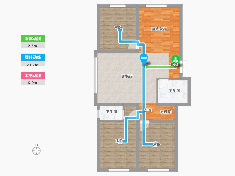 吉林省-辽源市-星源城湖语墅-88.49-户型库-动静线