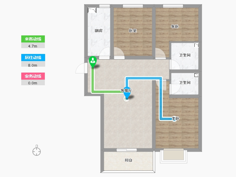 山西省-太原市-阳光尚都-79.53-户型库-动静线