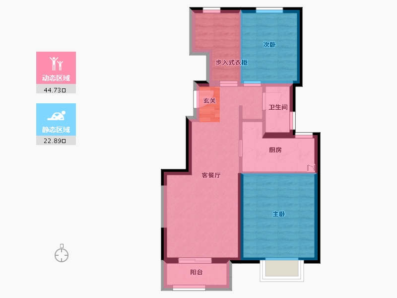 河北省-廊坊市-万科新都荟-59.46-户型库-动静分区