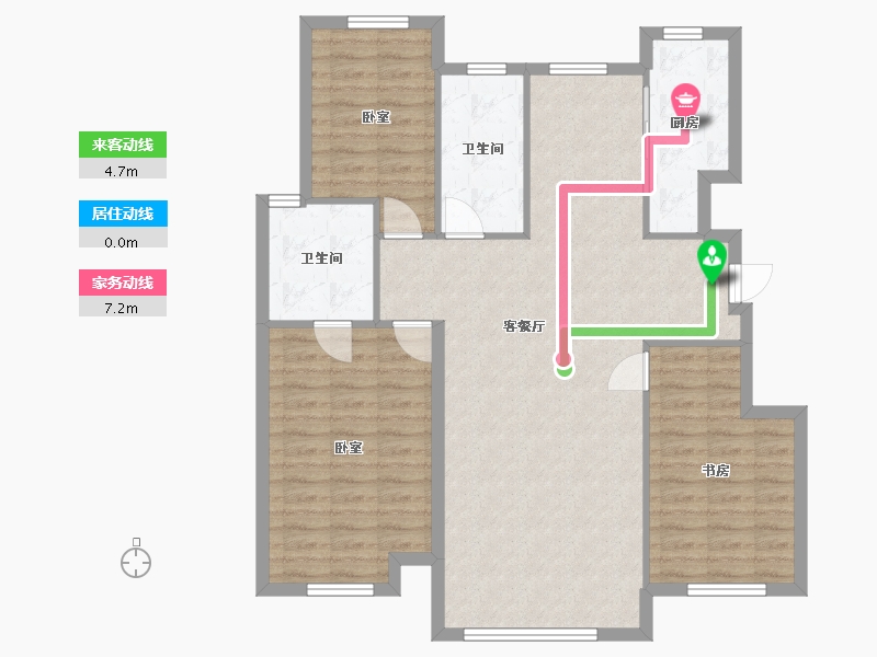 辽宁省-大连市-中国铁建海语城-103.22-户型库-动静线