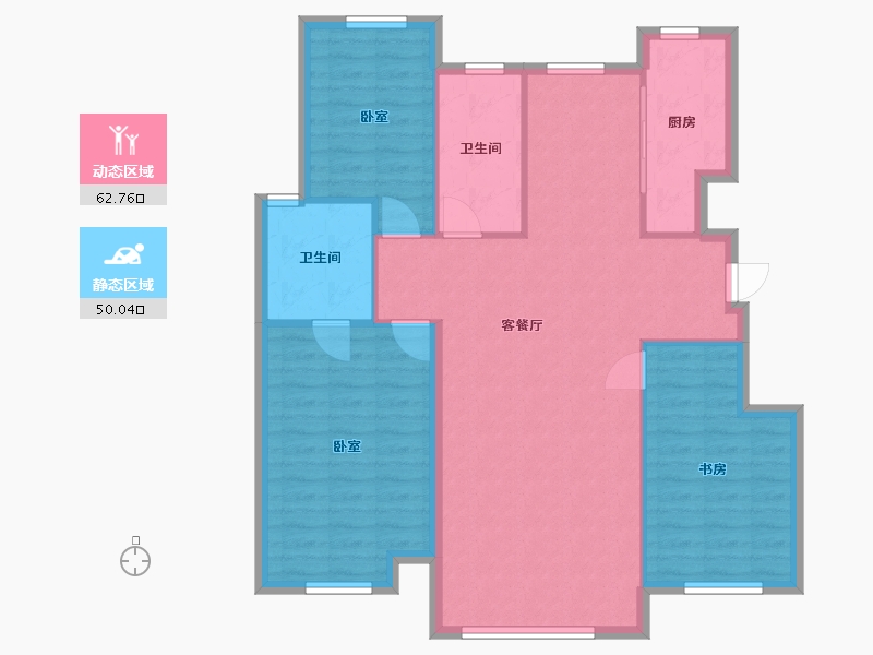 辽宁省-大连市-中国铁建海语城-103.22-户型库-动静分区