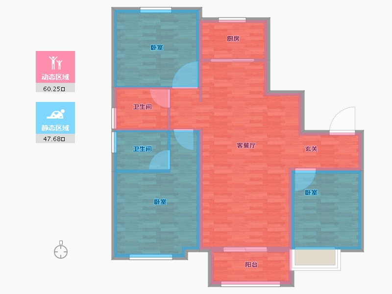 河北省-保定市-御景蓝郡-97.44-户型库-动静分区