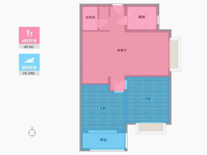 河北省-保定市-御景蓝湾二期-75.99-户型库-动静分区