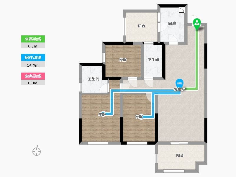 四川省-资阳市-云端·金域蓝湾-101.68-户型库-动静线