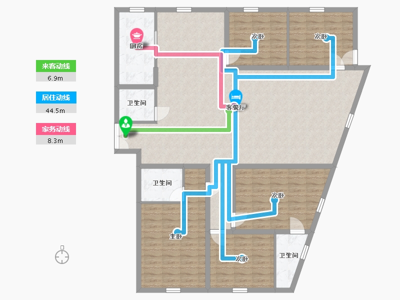 河北省-石家庄市-恒印广场-152.16-户型库-动静线