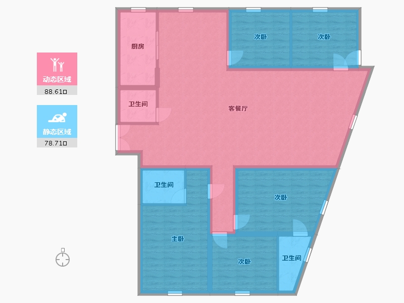 河北省-石家庄市-恒印广场-152.16-户型库-动静分区