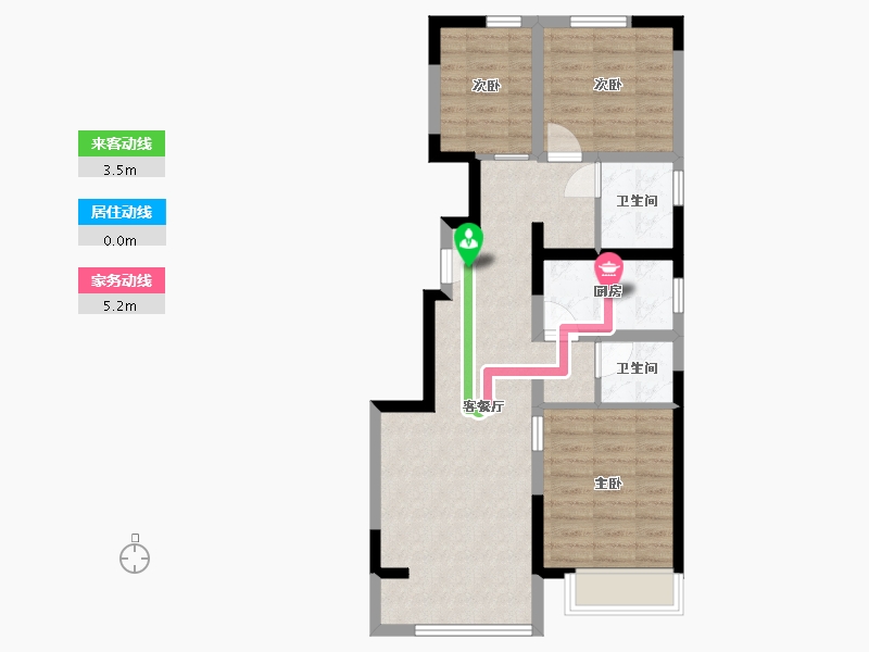 河北省-廊坊市-佳兆业悦峰·畅叙苑-68.41-户型库-动静线