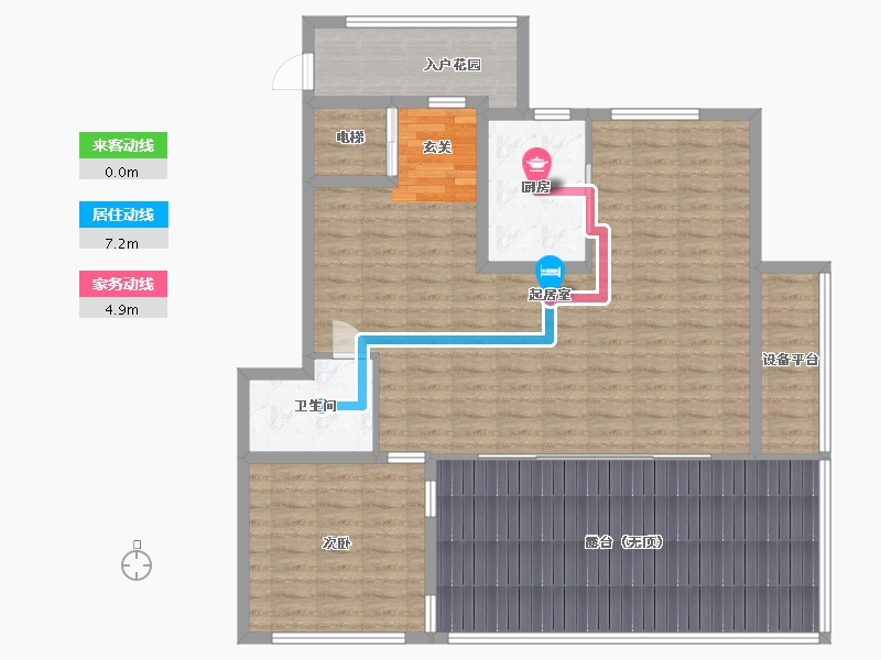 河北省-廊坊市-蓝城雲庐-126.19-户型库-动静线