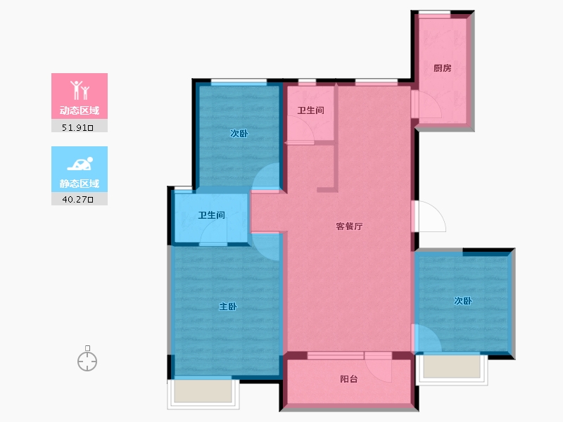 辽宁省-大连市-招商公园1872-81.82-户型库-动静分区