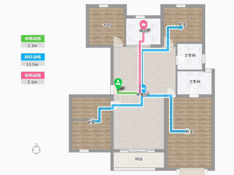 辽宁省-丹东市-永同昌翡翠公馆-114.30-户型库-动静线