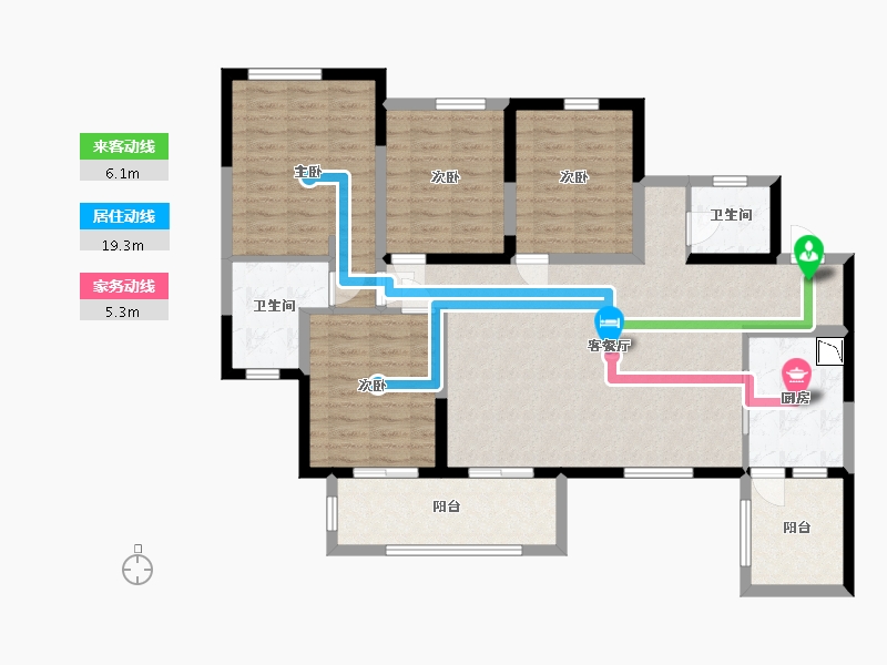 四川省-资阳市-云端·金域蓝湾-113.27-户型库-动静线