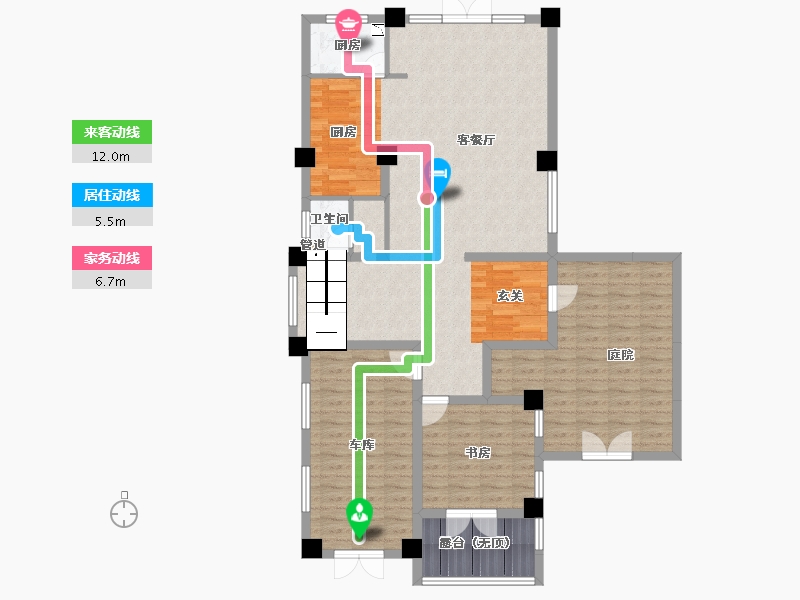 云南省-昆明市-昆明西麓 温泉山谷-126.22-户型库-动静线