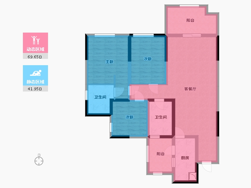 四川省-资阳市-云端·金域蓝湾-98.17-户型库-动静分区