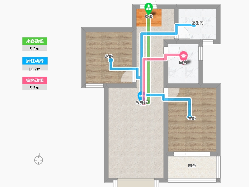 河北省-保定市-祥云里-55.08-户型库-动静线