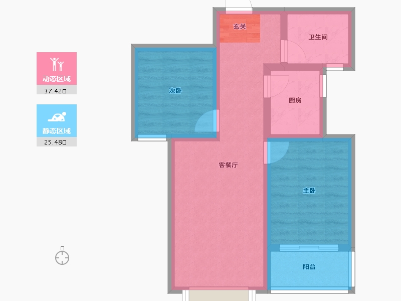 河北省-保定市-祥云里-55.08-户型库-动静分区