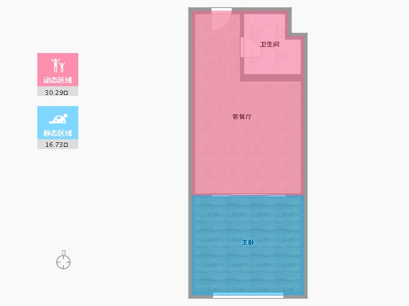 内蒙古自治区-呼和浩特市-盛世国际公寓-42.72-户型库-动静分区