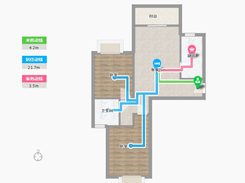 云南省-昆明市-昆明恒大华侨城阳宗海-60.71-户型库-动静线