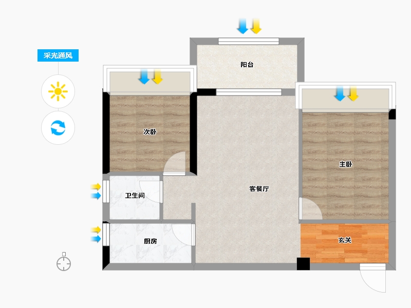 云南省-曲靖市-昱宏珠江之星-61.12-户型库-采光通风