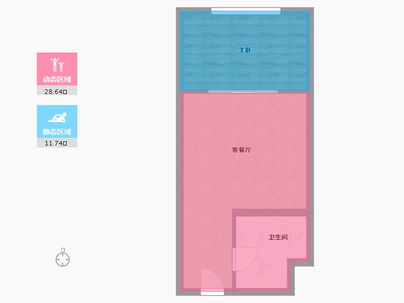 内蒙古自治区-呼和浩特市-盛世国际公寓-36.33-户型库-动静分区