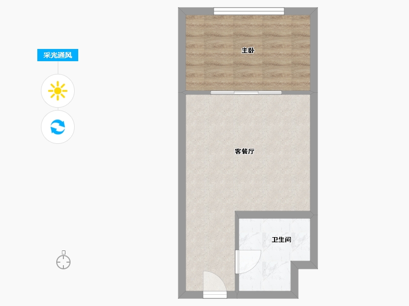 内蒙古自治区-呼和浩特市-盛世国际公寓-36.33-户型库-采光通风