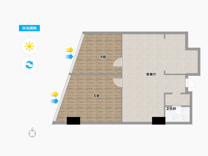 辽宁省-大连市-大商嘉华 青泥8号-104.07-户型库-采光通风