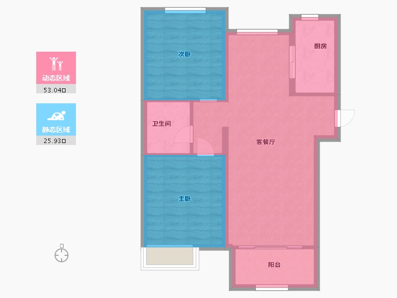 河北省-廊坊市-金海滨河城-71.20-户型库-动静分区