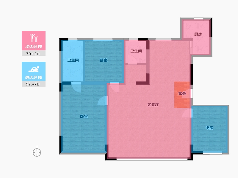 辽宁省-抚顺市-中天首府-111.51-户型库-动静分区