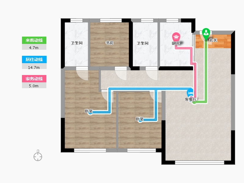 辽宁省-抚顺市-中天首府-84.75-户型库-动静线