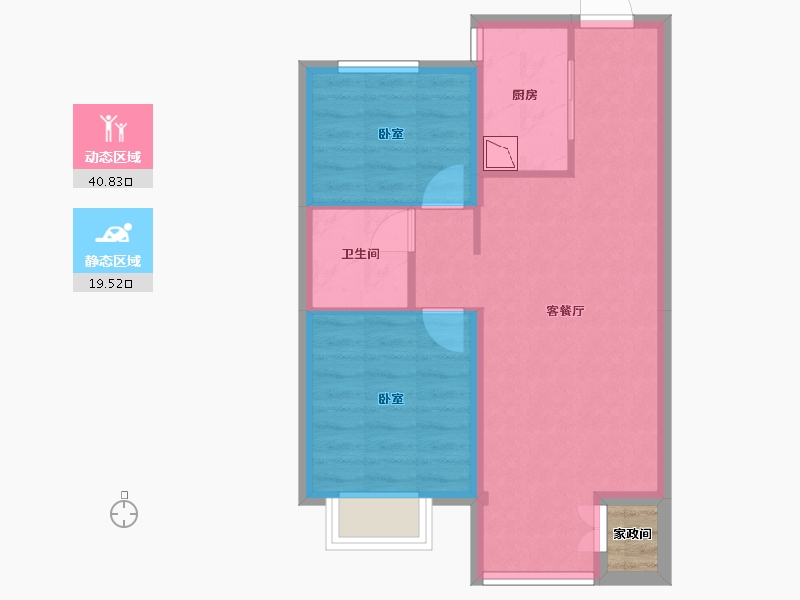 山西省-太原市-保利滨河上院-55.01-户型库-动静分区