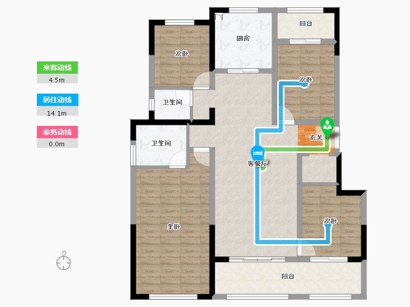 云南省-昆明市-俊发生态半岛滇池俊府-121.20-户型库-动静线