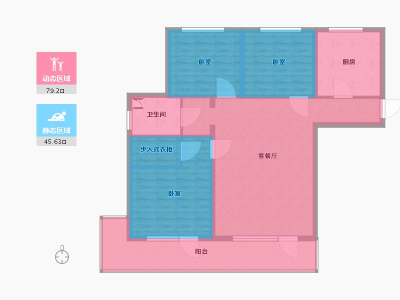 辽宁省-营口市-金泰城海岸线-113.01-户型库-动静分区