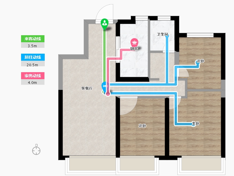 辽宁省-大连市-招商公园1872-59.19-户型库-动静线