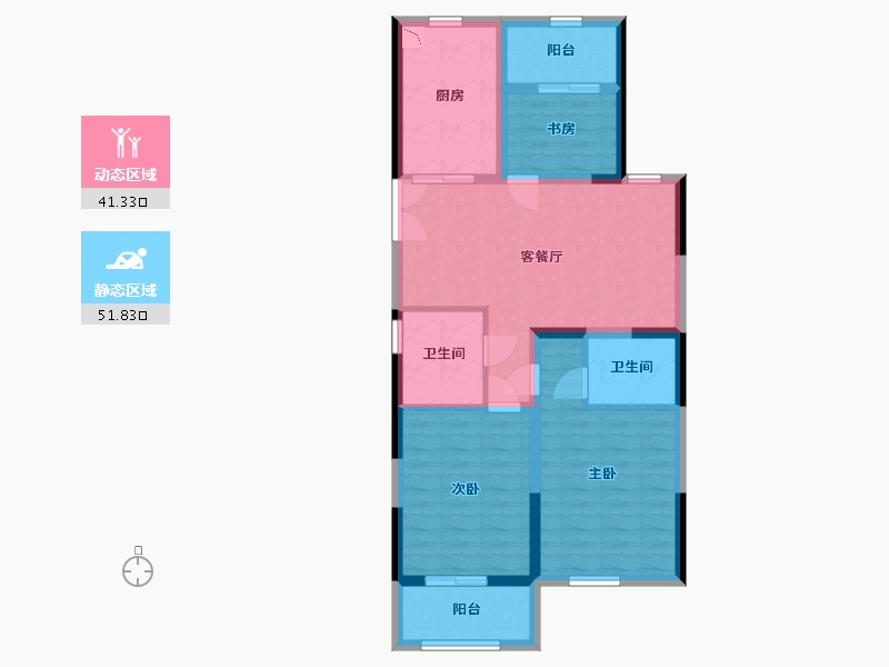 浙江省-绍兴市-佳源广场-82.66-户型库-动静分区