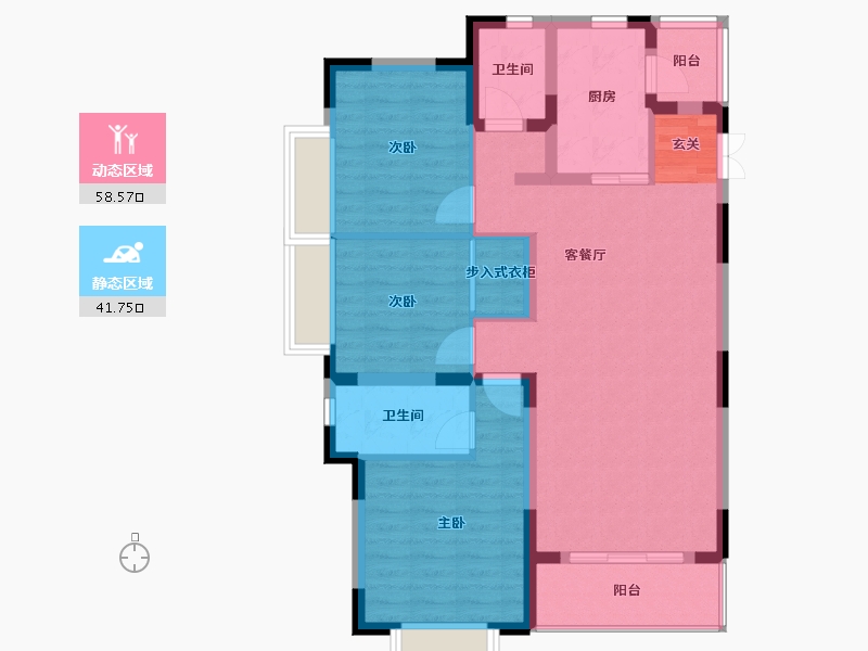 云南省-曲靖市-华厦金源-89.63-户型库-动静分区