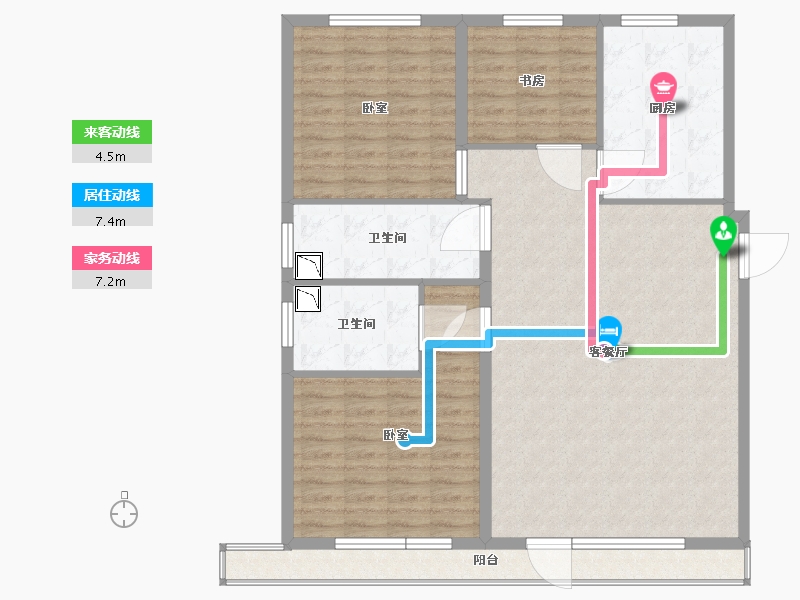 辽宁省-营口市-金泰城海岸线-117.00-户型库-动静线