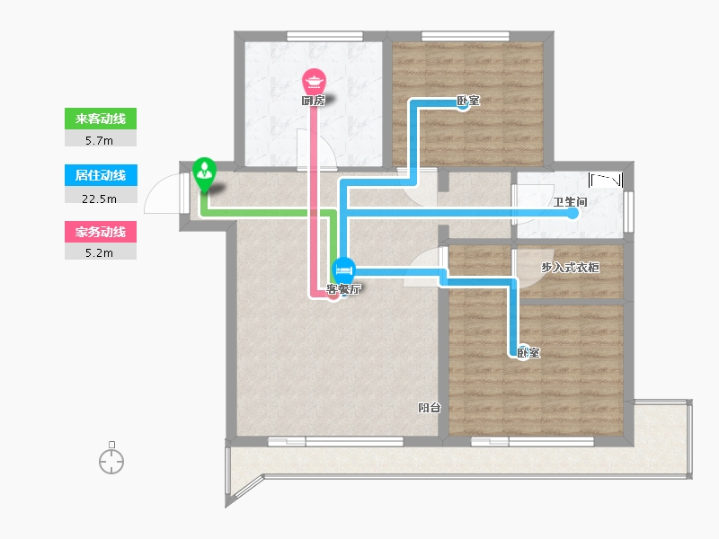 辽宁省-营口市-金泰城海岸线-97.00-户型库-动静线