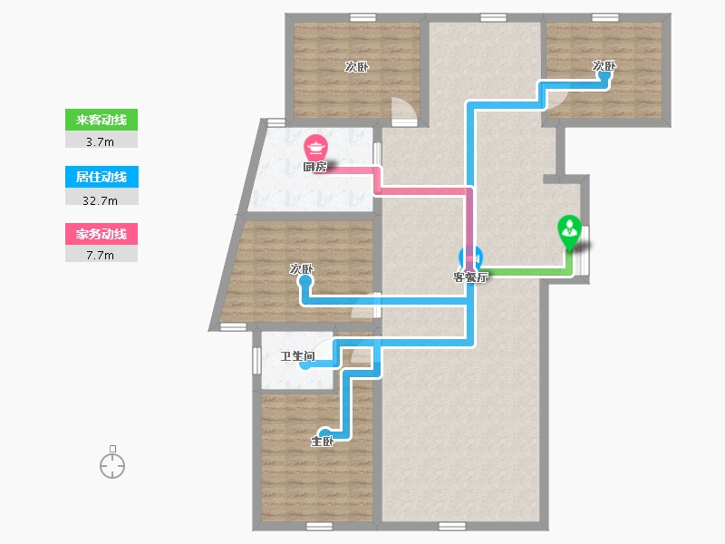 河北省-石家庄市-恒印广场-134.83-户型库-动静线