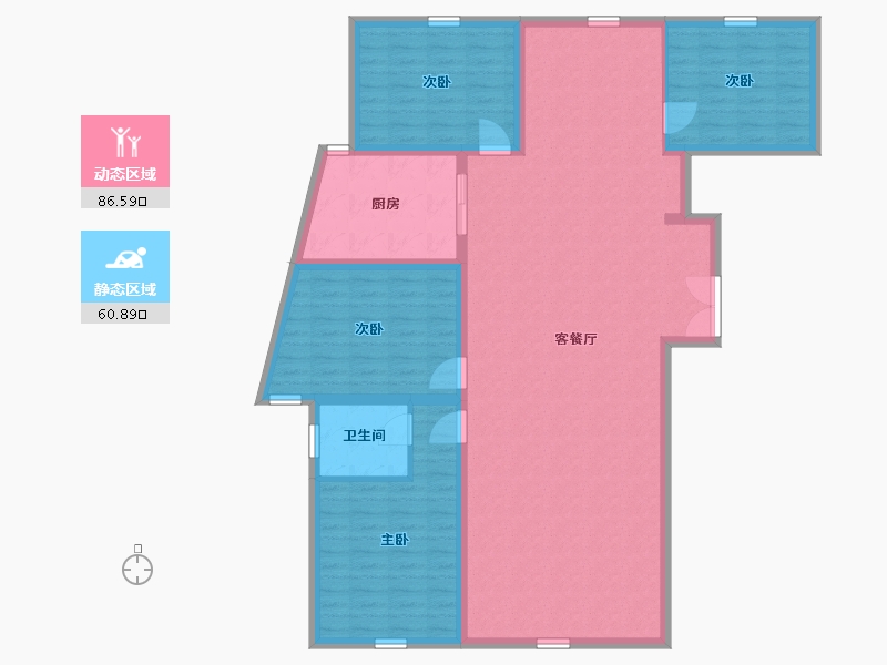 河北省-石家庄市-恒印广场-134.83-户型库-动静分区