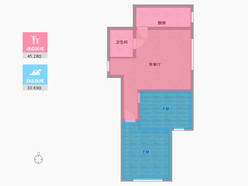 河北省-廊坊市-国泉城翰林府-67.60-户型库-动静分区