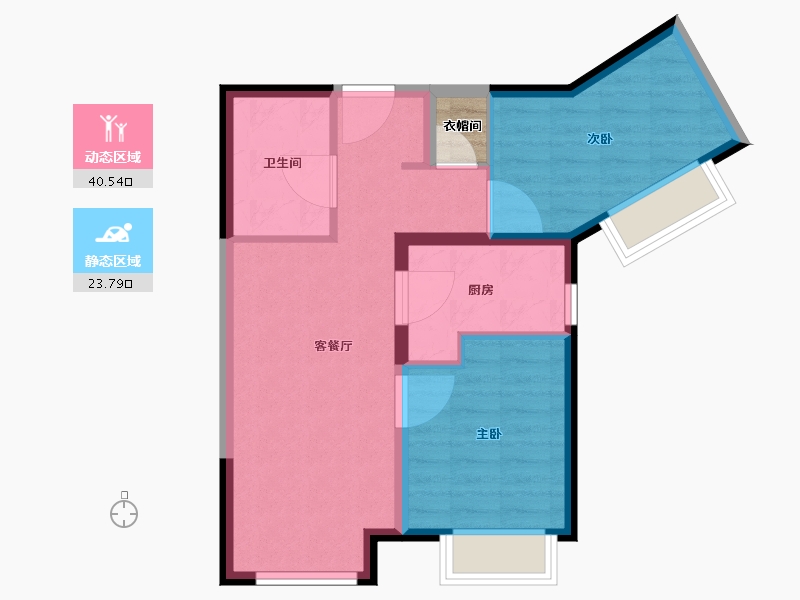 辽宁省-大连市-万科未来之光-58.72-户型库-动静分区