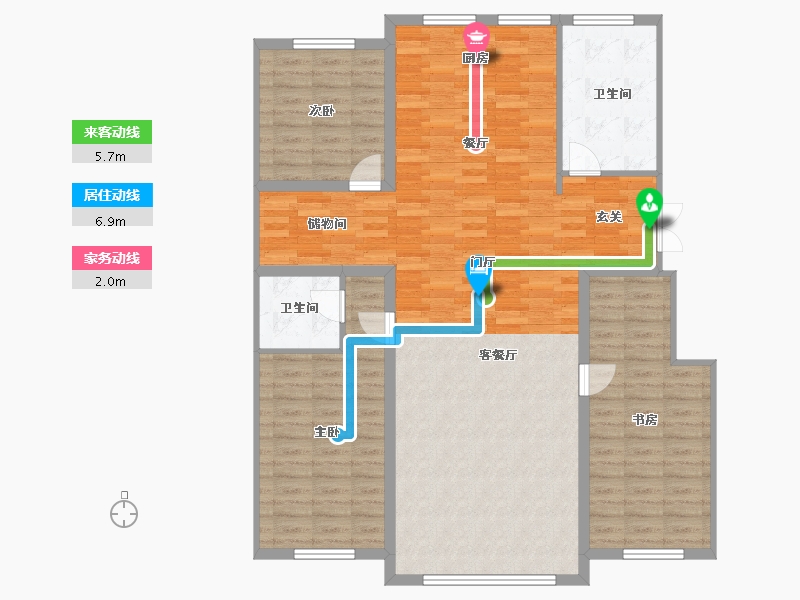 吉林省-辽源市-星源城湖语墅-128.79-户型库-动静线