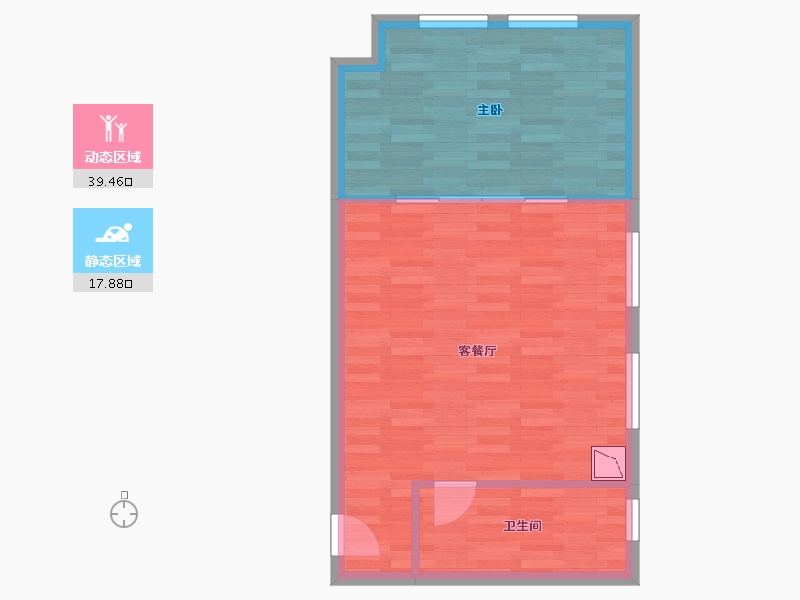 内蒙古自治区-呼和浩特市-振华广场-52.51-户型库-动静分区