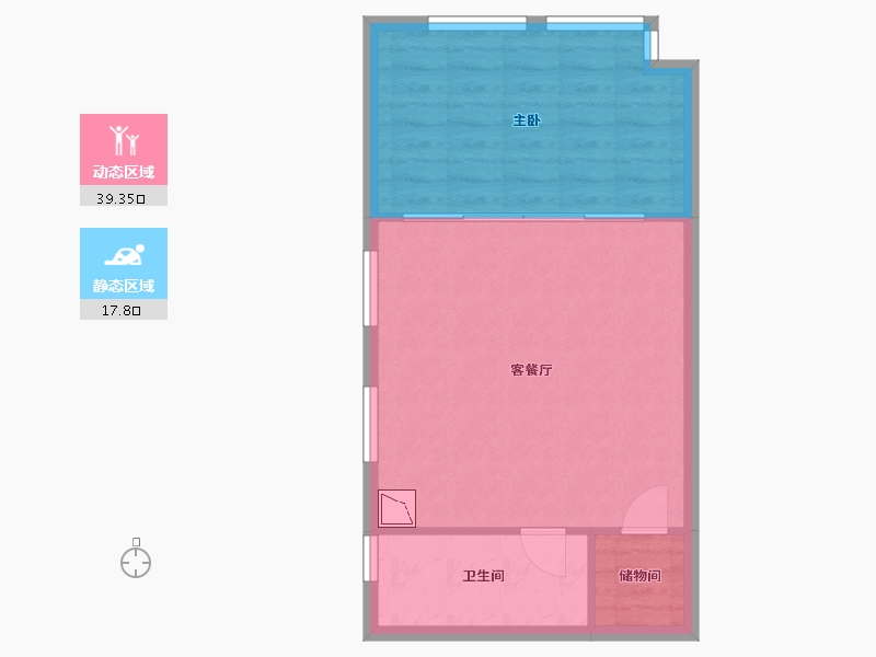 内蒙古自治区-呼和浩特市-振华广场写字楼-52.19-户型库-动静分区