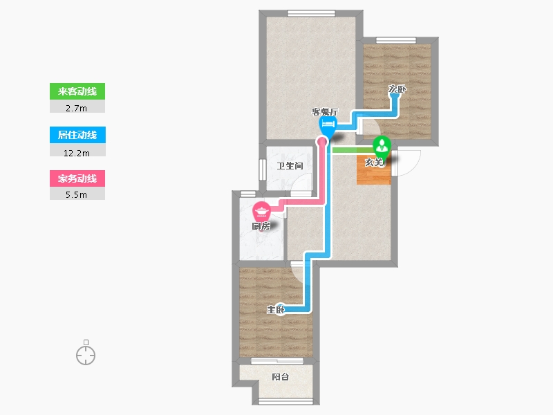 河北省-保定市-祥云里-59.45-户型库-动静线