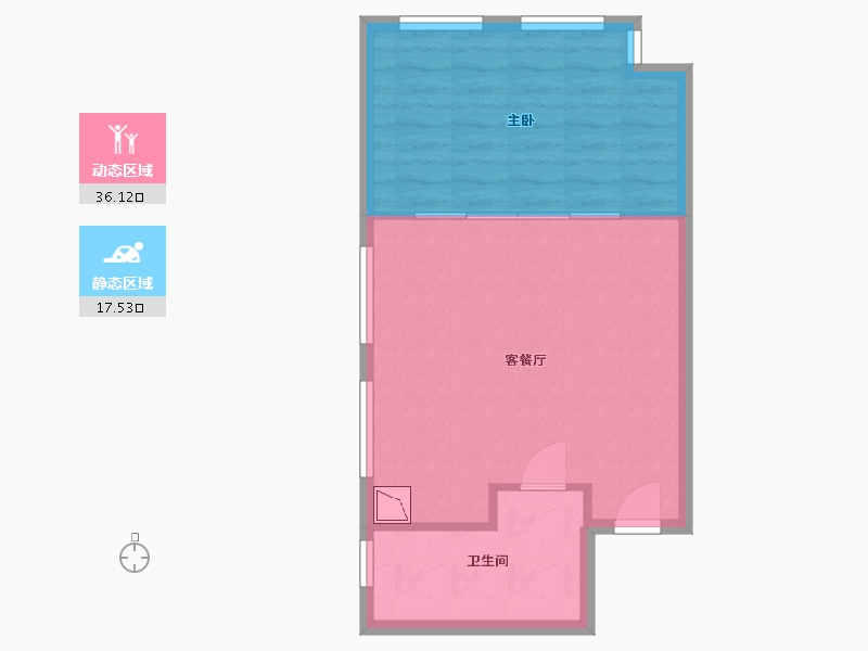 内蒙古自治区-呼和浩特市-振华广场-48.97-户型库-动静分区